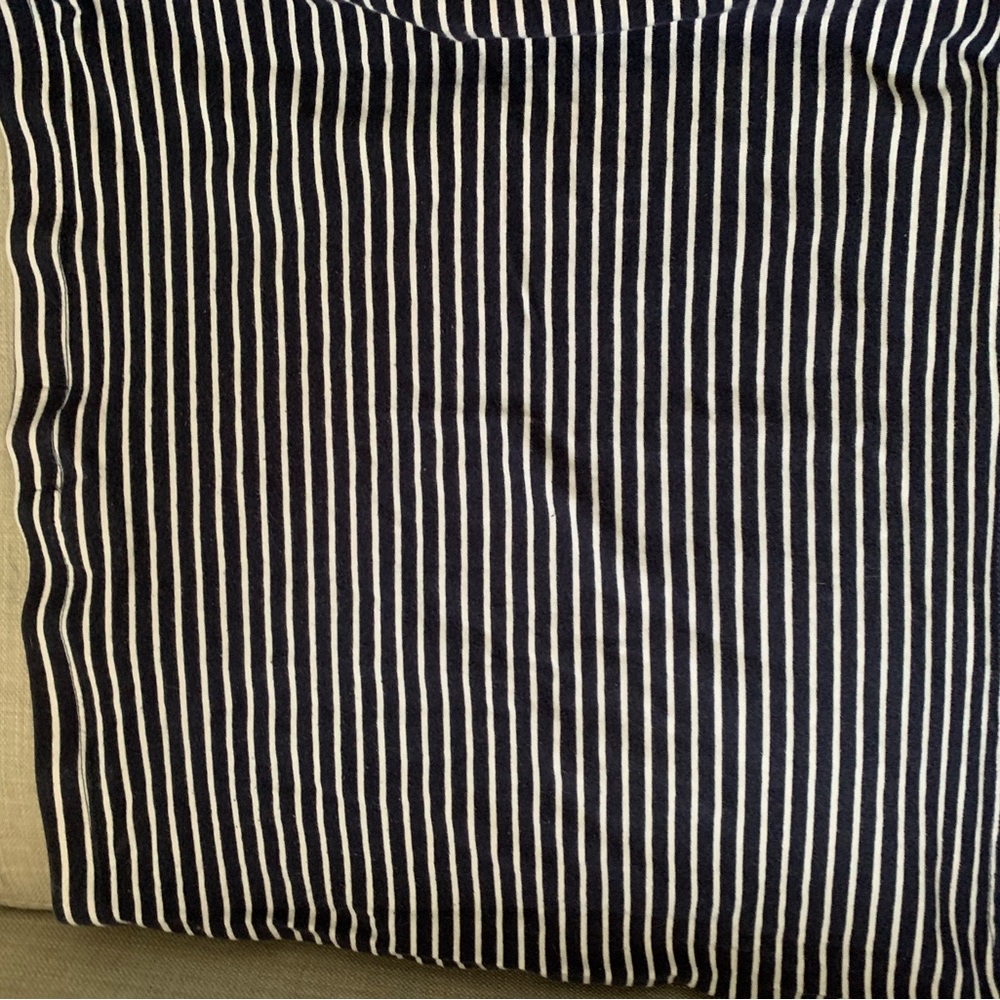 Navy and White Striped mini tube skirt
